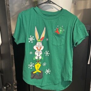 Warner Bros. Green Bugs Bunny Holiday Pocket Tee